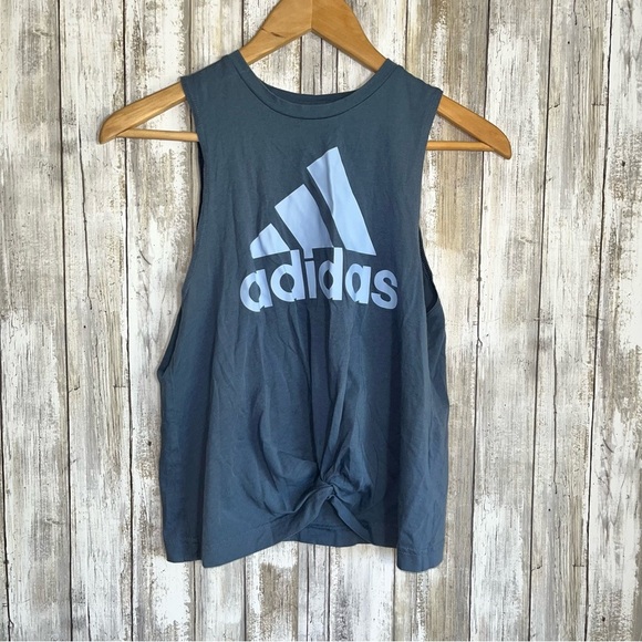 adidas Tops - Adidas Blue Knot Front Tank